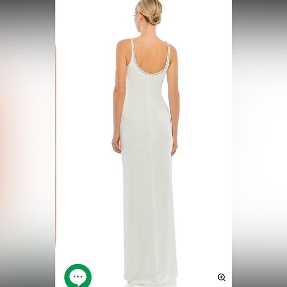 Ieena for Mac Duggal 26583 - Jeweled Evening Gown in White Size 8 - Picture 3 of 14